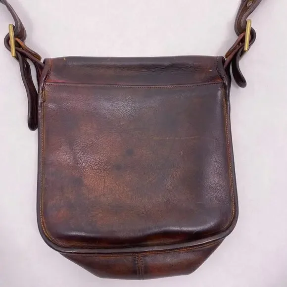 Vintage 1970's Coach Courier Pouch 8920 Leather Bag Brown - Picture 5 of 7